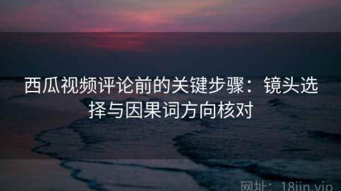 西瓜视频评论前的关键步骤：镜头选择与因果词方向核对
