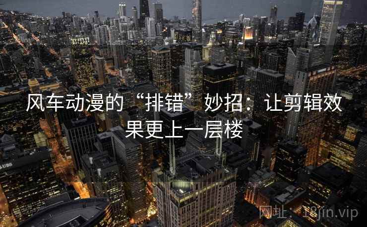 风车动漫的“排错”妙招：让剪辑效果更上一层楼
