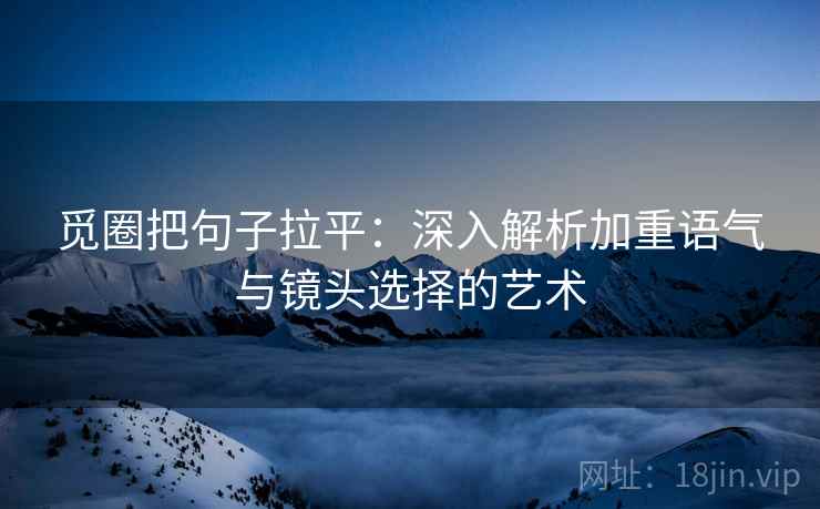 觅圈把句子拉平:深入解析加重语气与镜头选择的艺术 觅圈把句子拉平:深入解析加重语气与镜头选择的艺术