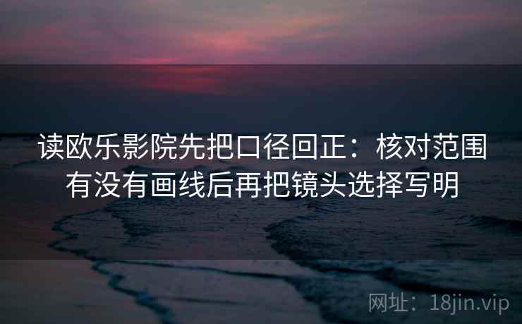 读欧乐影院先把口径回正：核对范围有没有画线后再把镜头选择写明