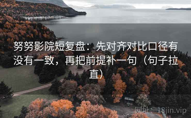 努努影院短复盘:先对齐对比口径有没有一致,再把前提补一句(句子拉直) 努努影院短复盘:先对齐对比口径有没有一致,再把前提补一句(句子拉直)